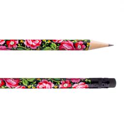 Pencil with an eraser - highlander black