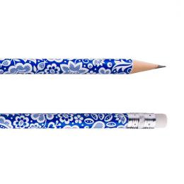 Ołówek z gumką - kujawski niebieski