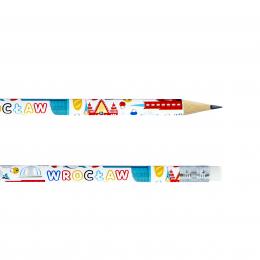 Ołówek z gumką - WROCŁAW symbole