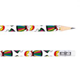 Ołówek z gumką - łowiczanki
