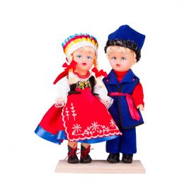 Para kujawska - lalki ubrane w kujawskie stroje ludowe | 23 cm