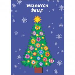 Christmas postcard Merry Christmas - Christmas tree