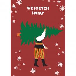 Christmas postcard Merry Christmas - Lowicz boy