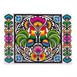 Decorative table pad 40x30 cm - cutout roosters