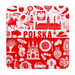 Cork mug pad - Poland symbols