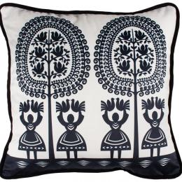 Decorative pillowcase 45x45cm - Kurpie pattern