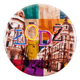 Button badge - LODZ Piotrkowska street squares