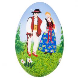 Hand-painted highlander Easter egg - goose egg - highlander couple