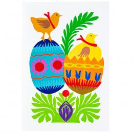 Handmade Easter card - Easter - two Easter eggs - cutout