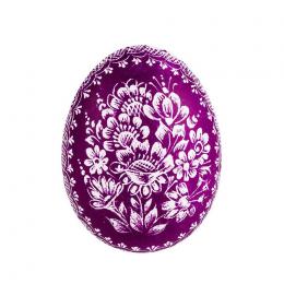 Handmade Easter egg - Opole hand scratched egg (kraszanka) – purple