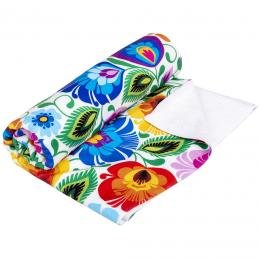 Towel 70x140 cm - Lowicki pattern - white version