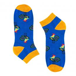 Short socks - all in navy blue roosters