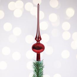 Retro Christmas tree topper - red