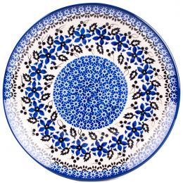 Large plate - ceramics Bolesławiec - Wildflowers