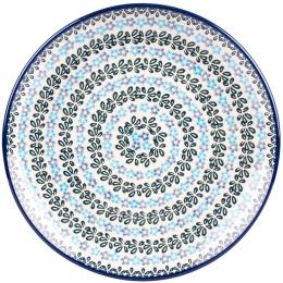 Large plate - ceramics Bolesławiec - Flower Rosette