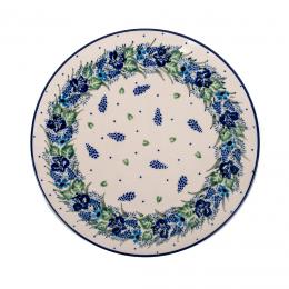 Deep plate - ceramics Bolesławiec - Wreath