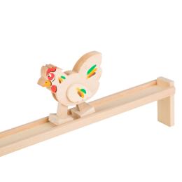 Ramp toy with a hen