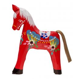 Hand carved horse - large  - red