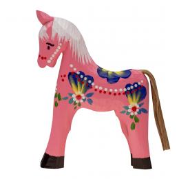 Hand carved horse - large - pink