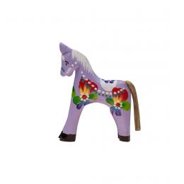 Hand carved horse - small - violet