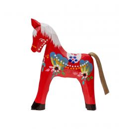 Hand carved horse - medium - red
