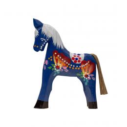 Hand carved horse - medium - navy blue