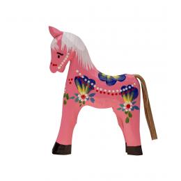 Hand carved horse - medium - pink