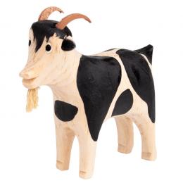 Country farm - a wooden spotted male goat
