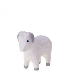 Country farm - small white wooden sheep
