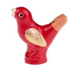 Clay water bird - red