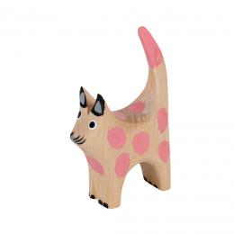 Kitten figurine toy - pink patches